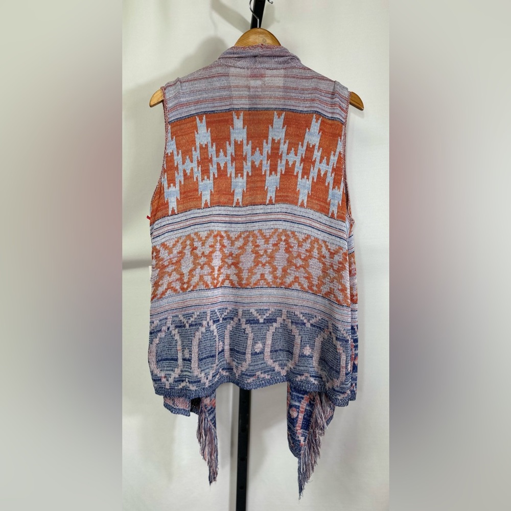 NWT Ruby Rd. Multicolor Open Front Fringe Vest- Size XL - Picture 8 of 8